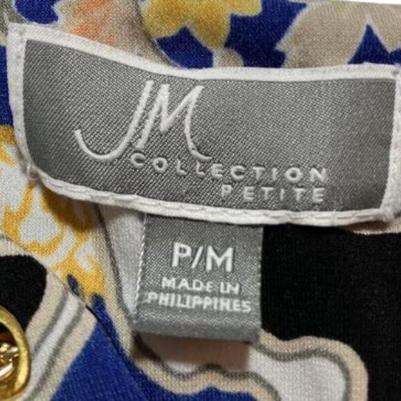 IM Collection Elegant Multicolor Tunic with Gold Chains Tassels Size PM EUC - Picture 8 of 9